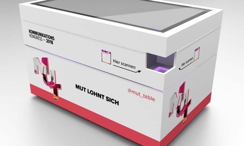 Mut Table - Multitouch-Tisch mit Social Media Schnittstelle