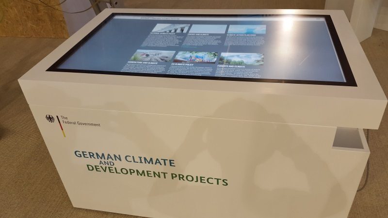 Multitouch table at the climate conference in Bonn