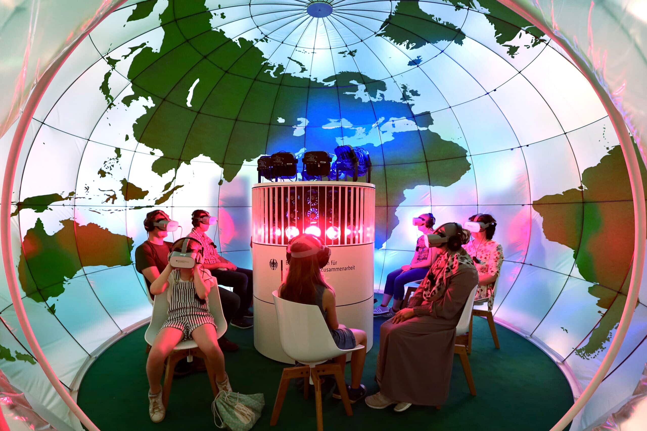 BMZ climate dome - multisensory 360-degree video trade fair installation