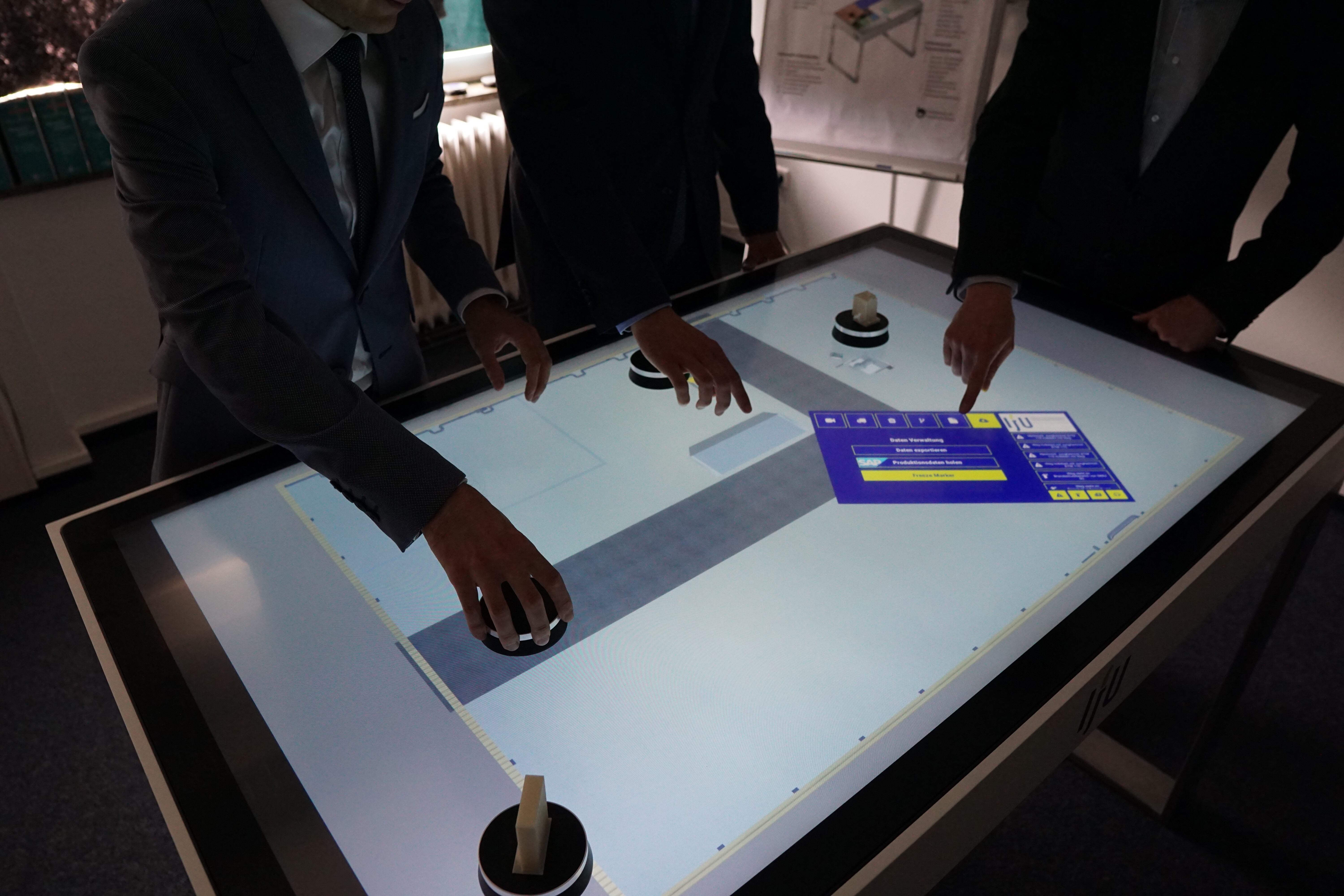 Multitouch table interactive factory 3D