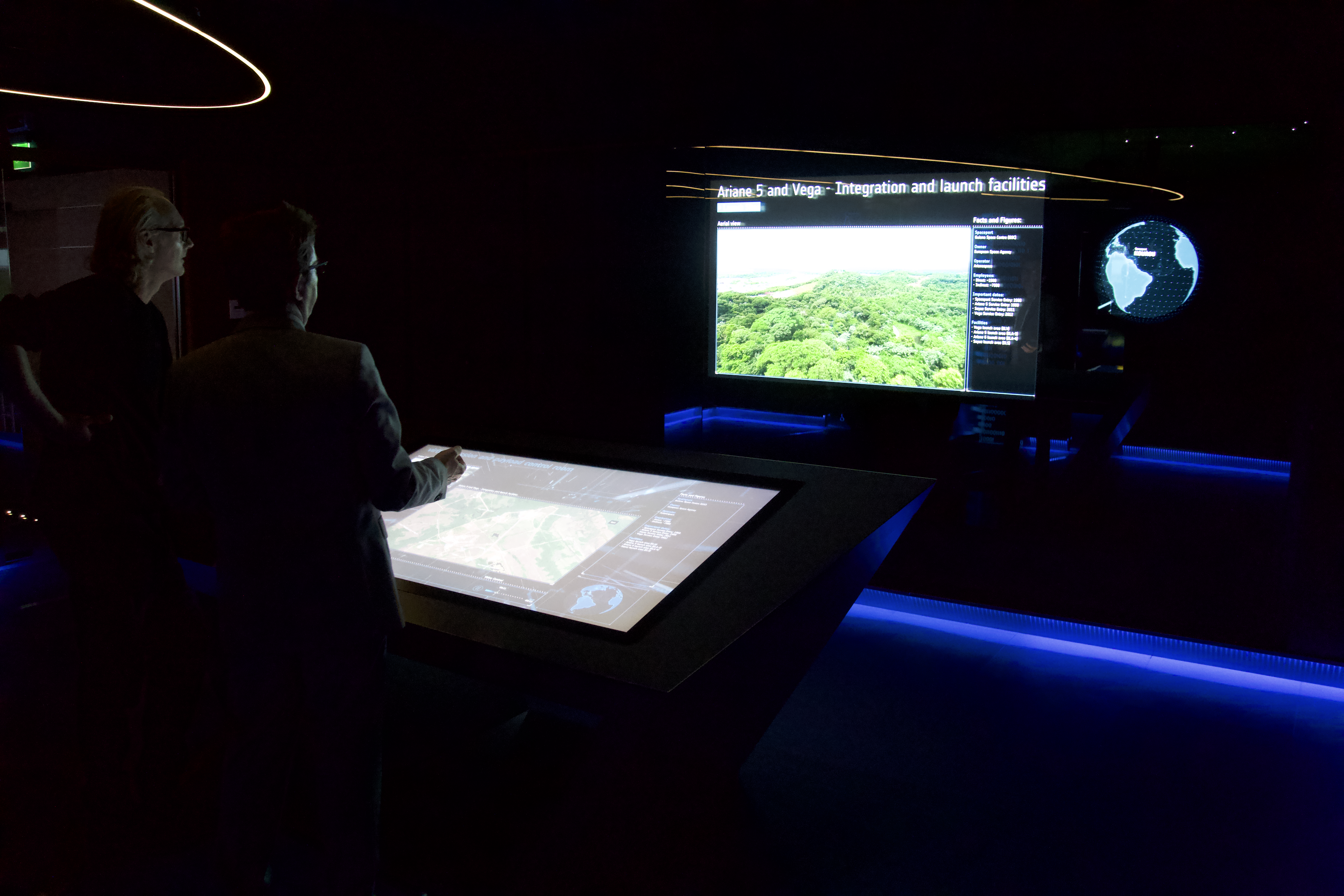 ESA interactive visitor center with multitouch installations