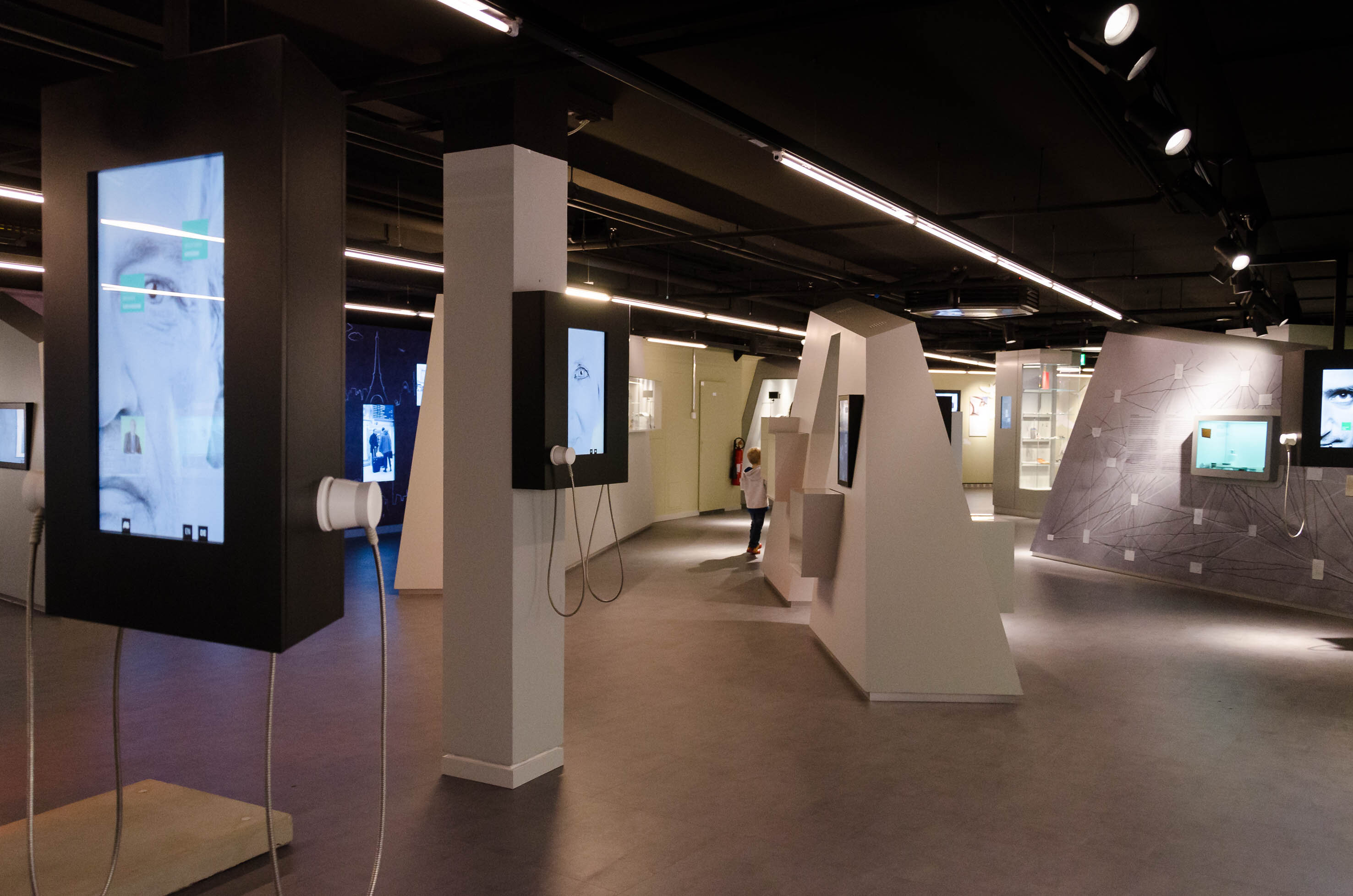 200 mostly interactive screens and individual installations in the Spy Museum