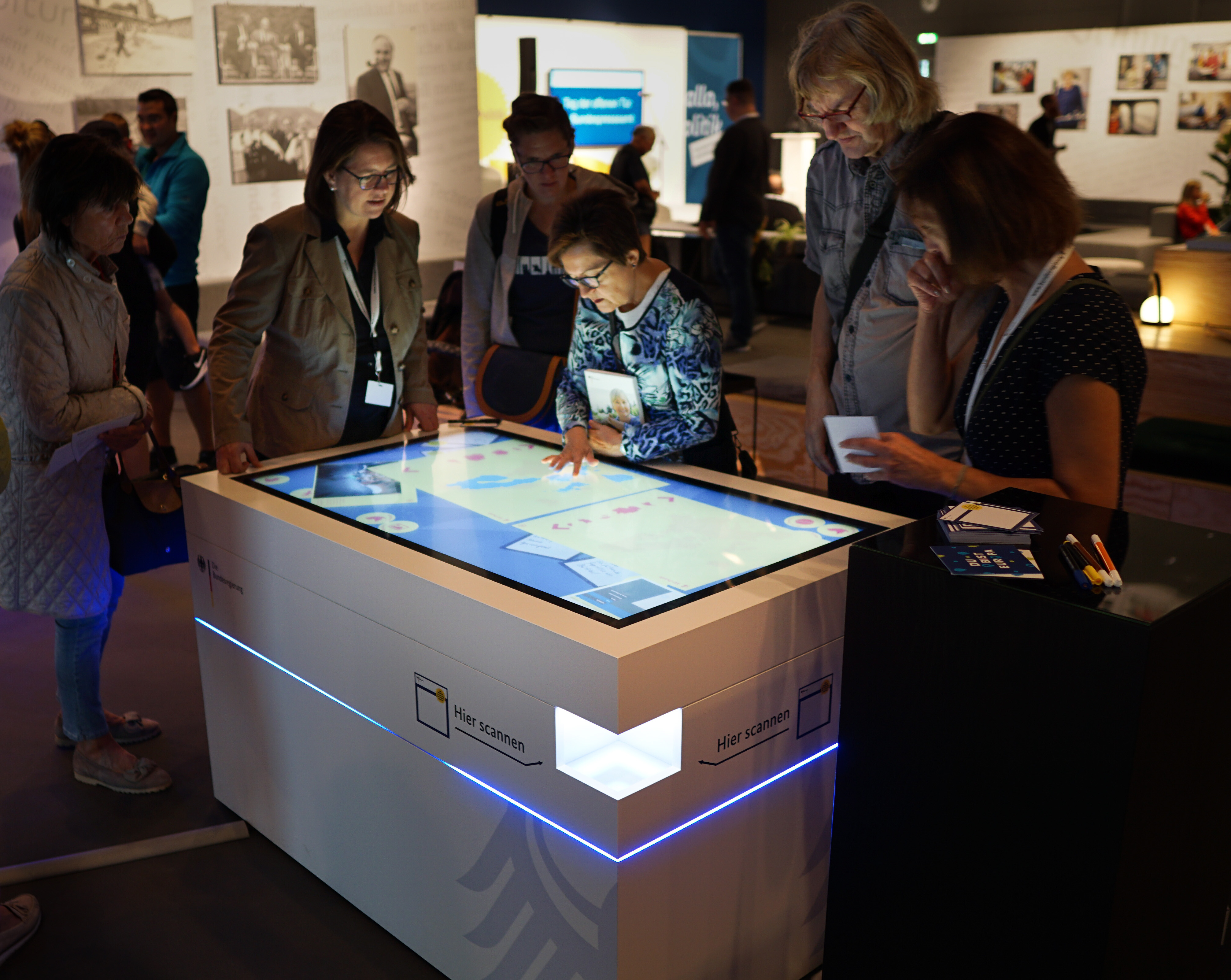 Visitors inform themselves and participate at the Federal Government's Open Day in Berlin