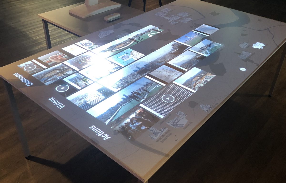 Multitouch Projection Mapping in table form