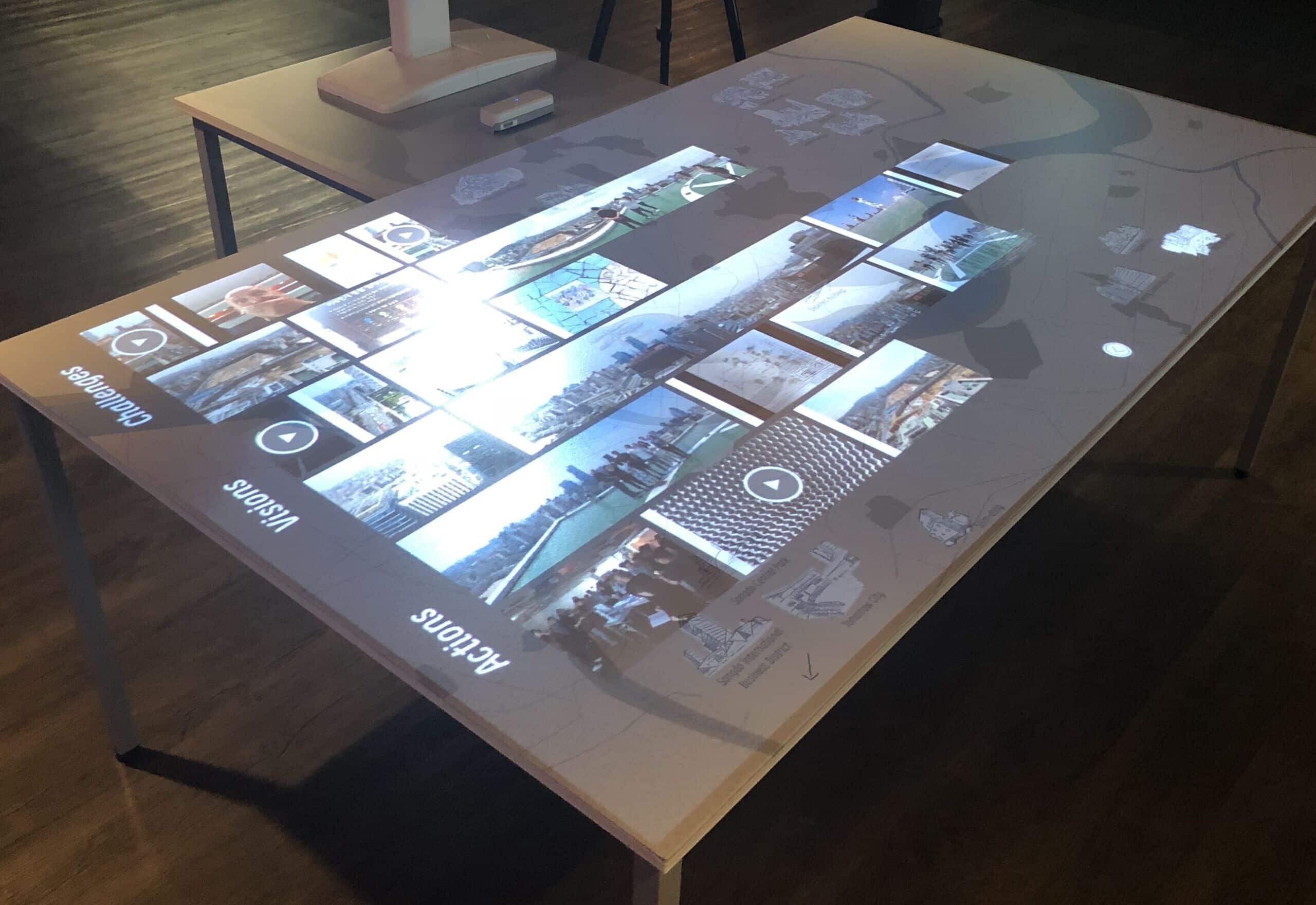 Multitouch Projection Mapping in table form