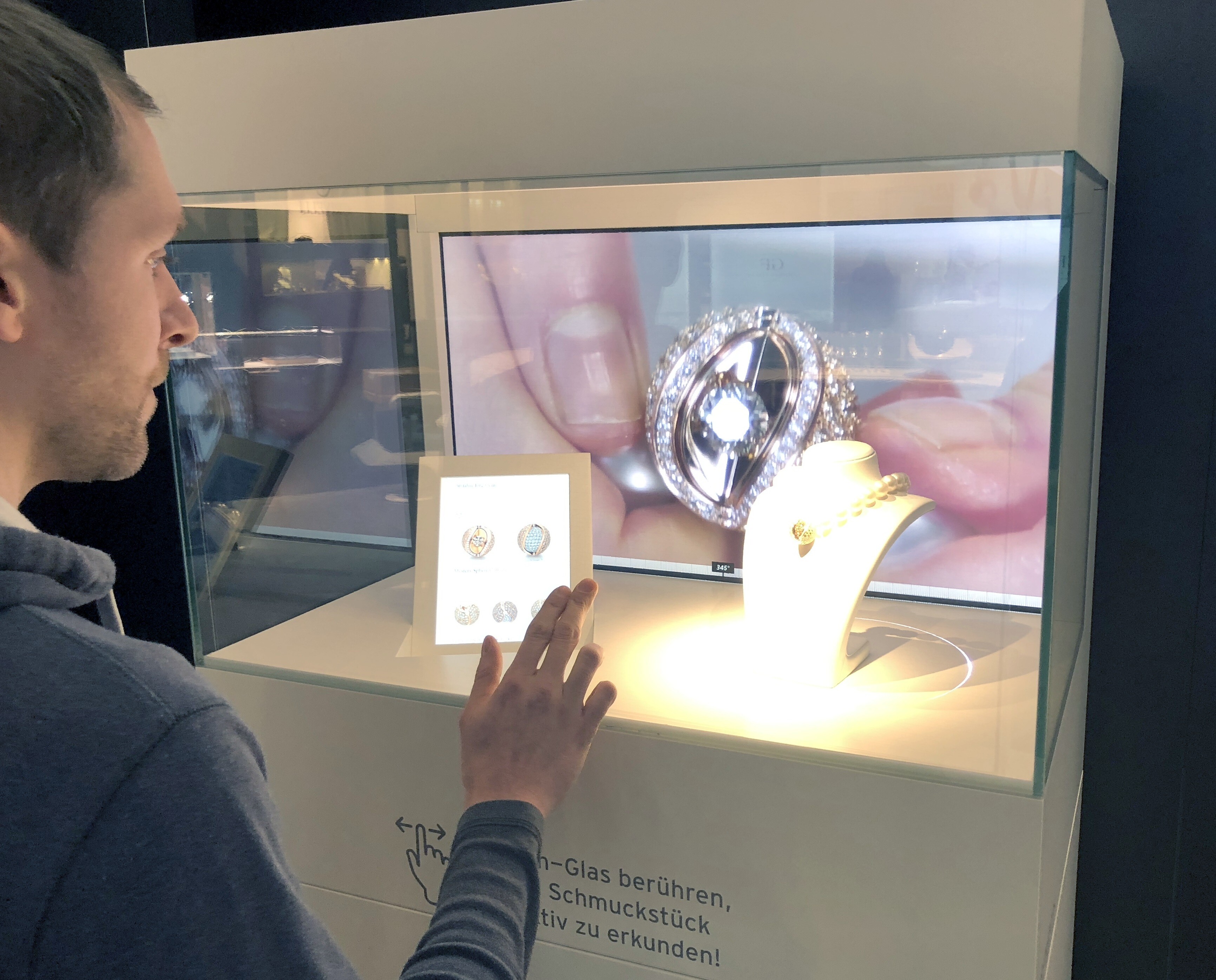Interactive multitouch showcase at the fair