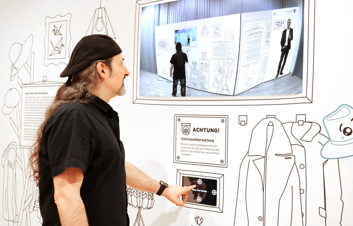Interactive smart home exhibition presents camera surveillance