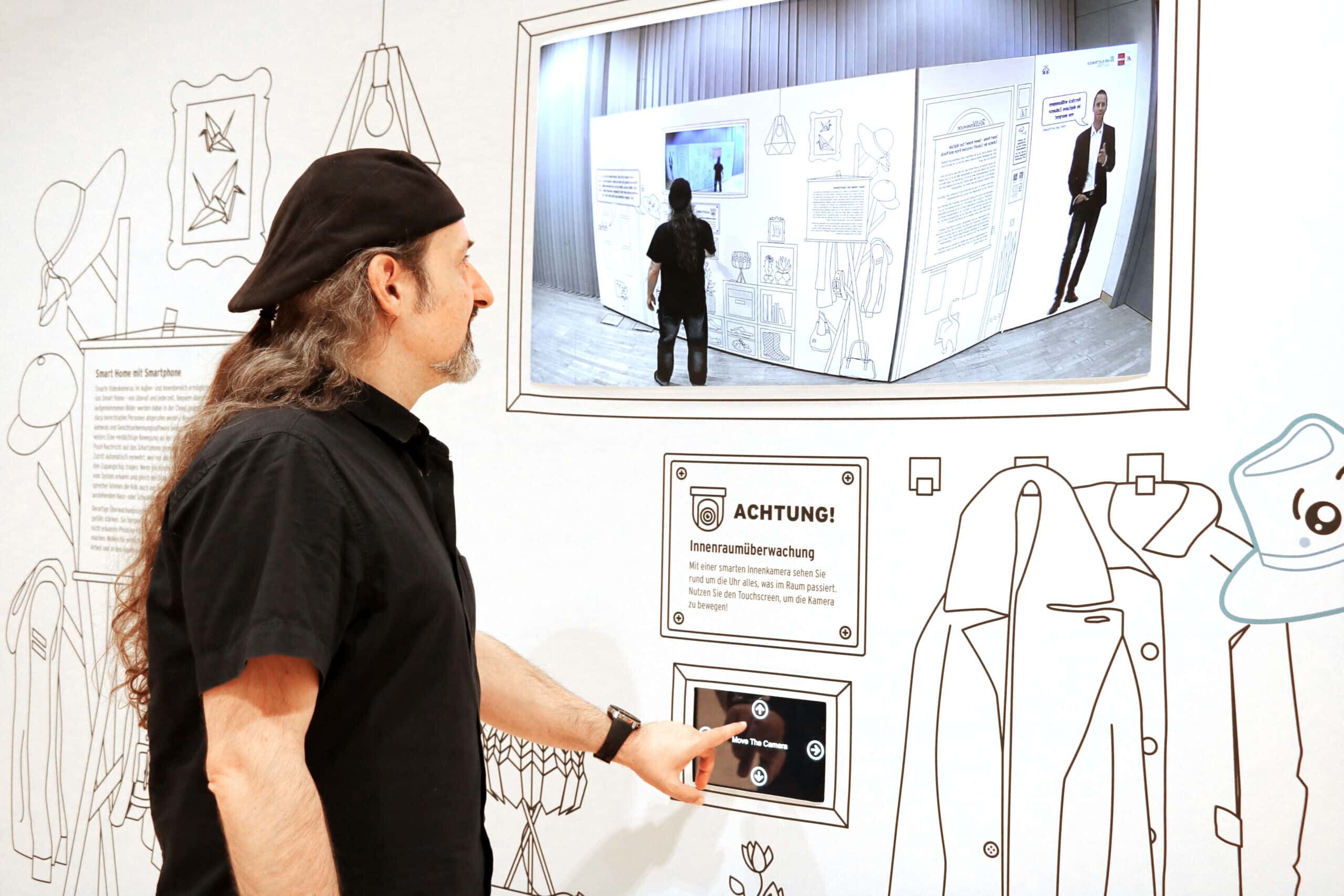 Interactive smart home exhibition presents camera surveillance