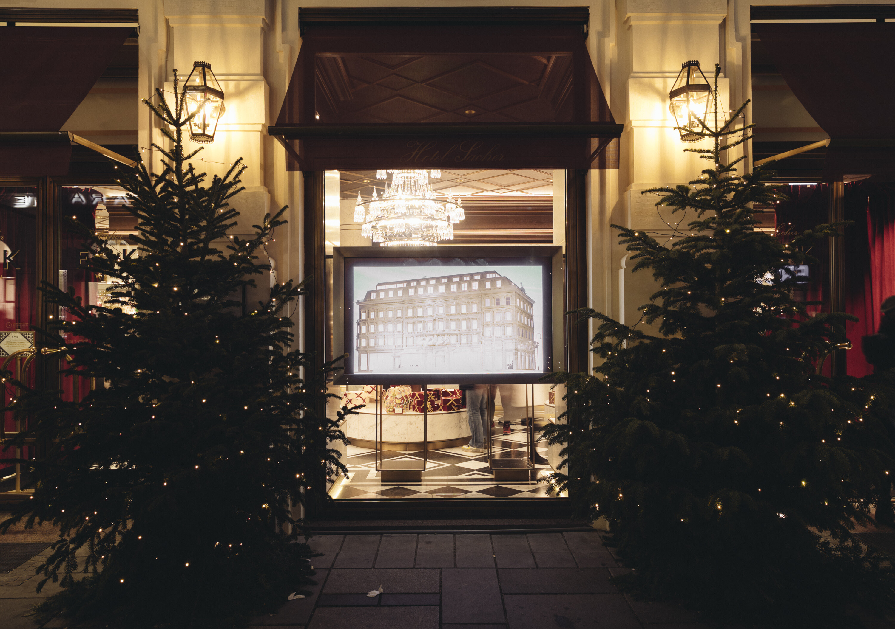 interactive silhouette at the Hotel Sacher