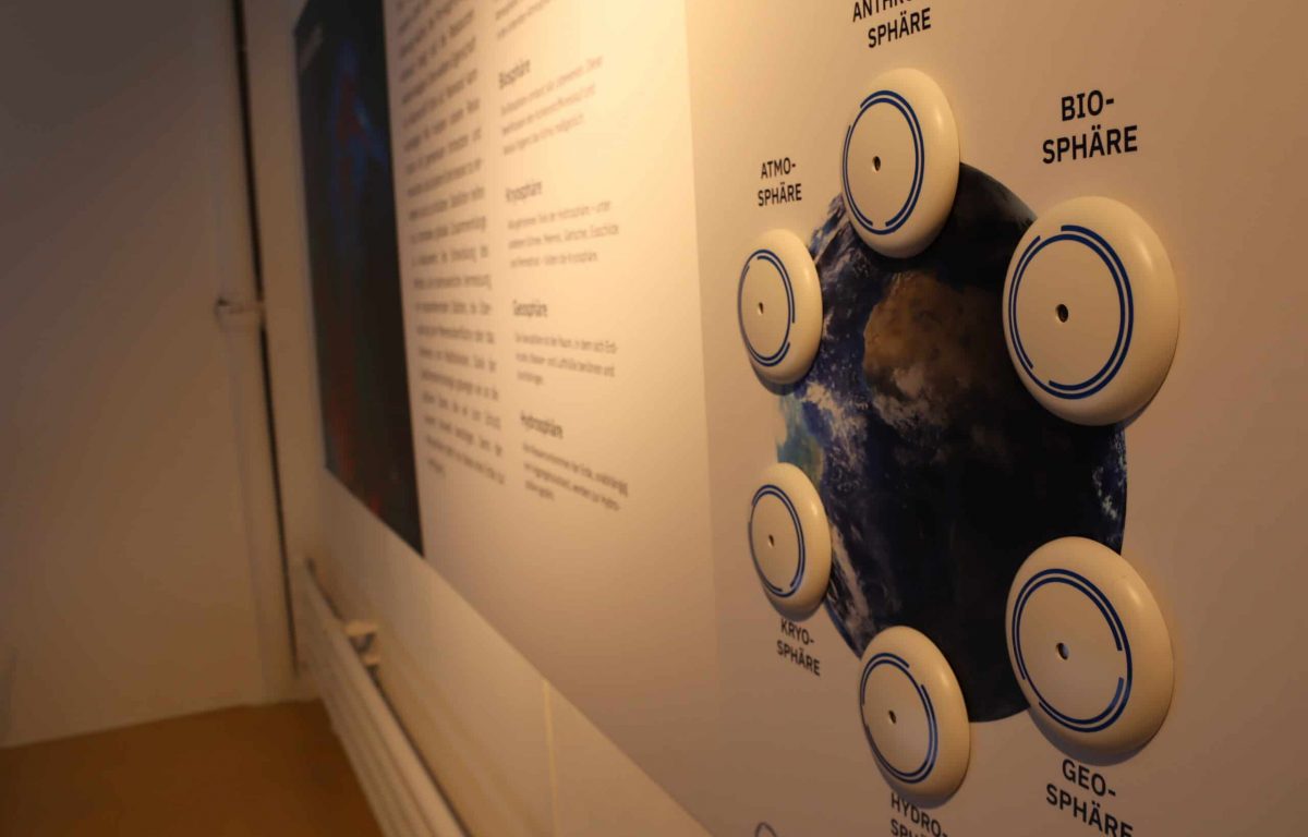 Non-contact action areas in the climate change exhibition