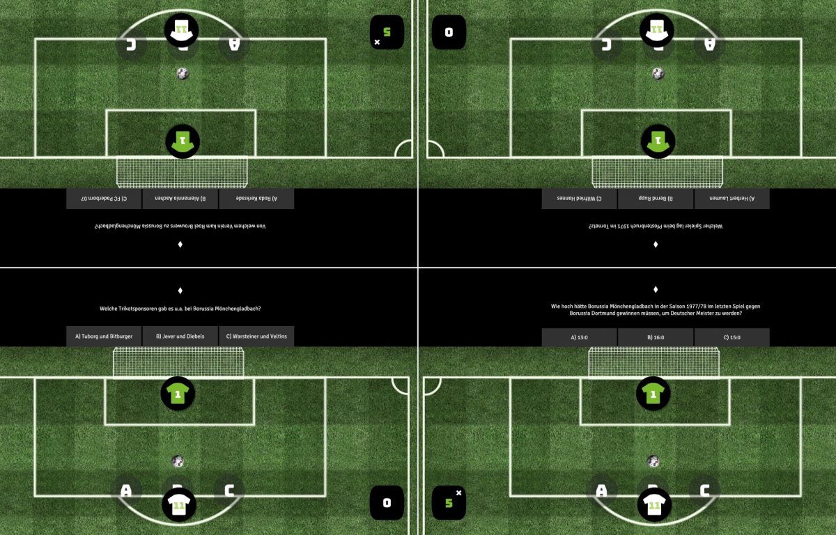 Multitouch Game Football Multiplayer Quiz