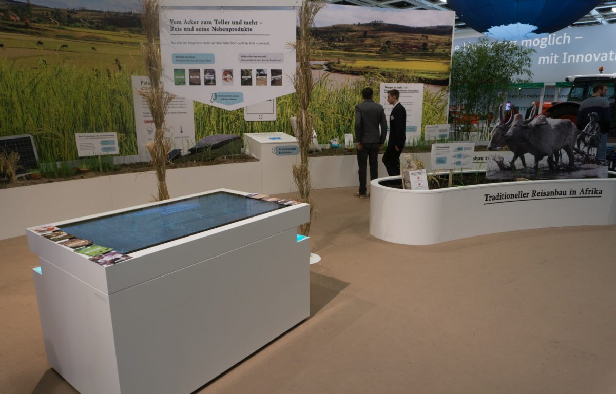 Interactive booth at the Green Week with Multitouch Table