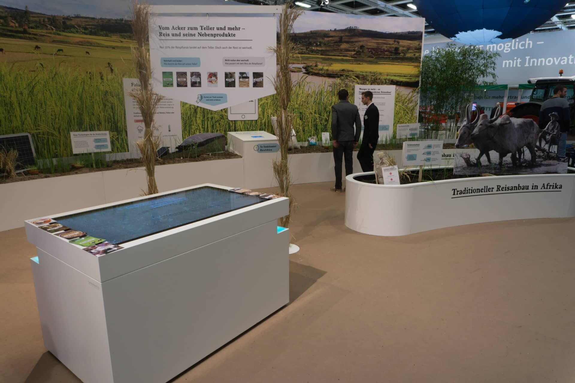 Interactive booth at the Green Week with Multitouch Table