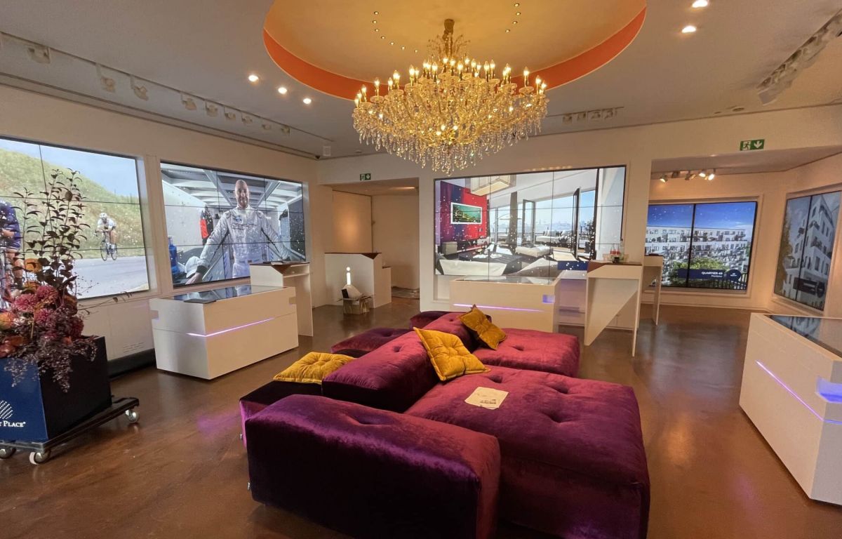 Immobilien Showroom mit interaktiven Multitouch-Tischen