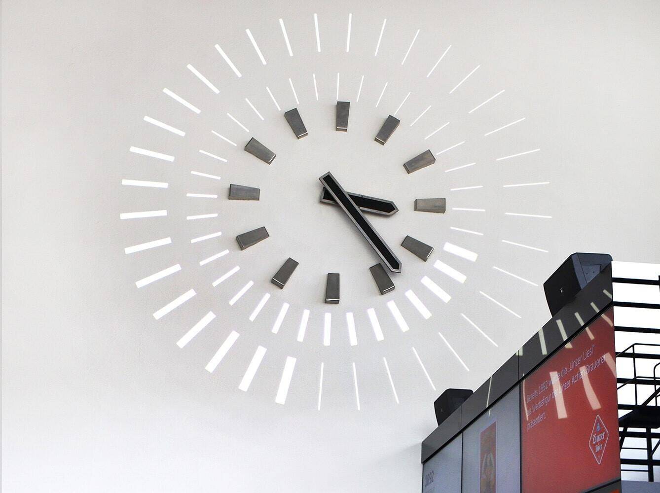 Interactive wall projection gobo wall clock in listed tobacco factory