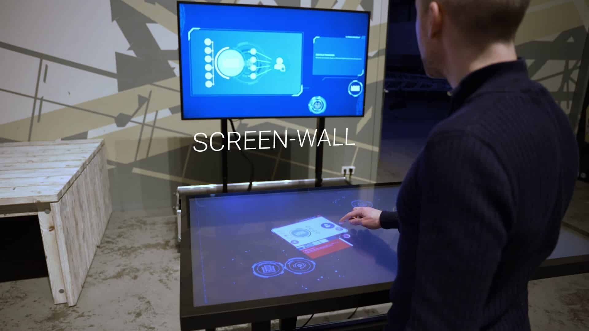 mobiler Multitouch Showroom mit Multitouch Table und Wall