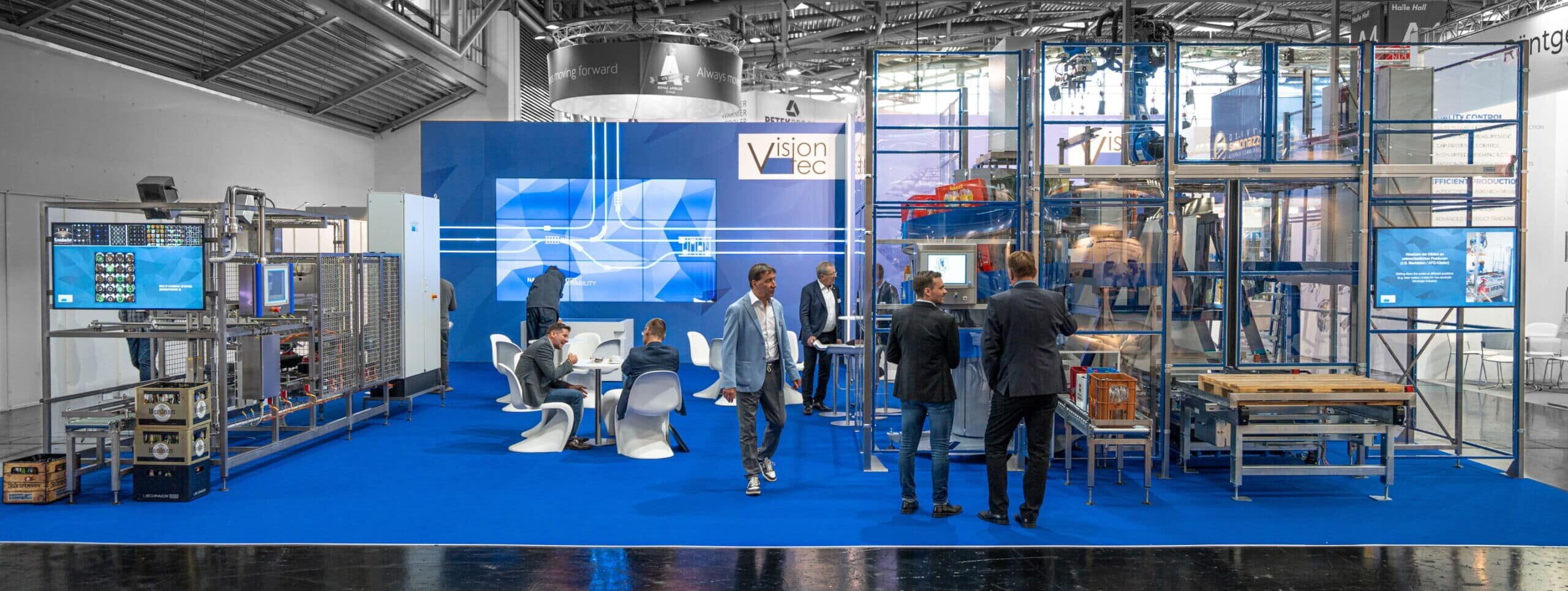 Vision-tech Messestand auf drinktec Messe in München