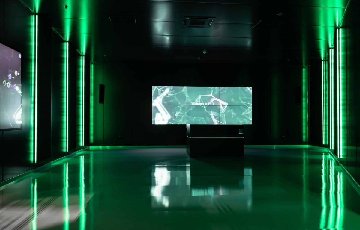 FFT interactive corporate showroom with multitouch installations