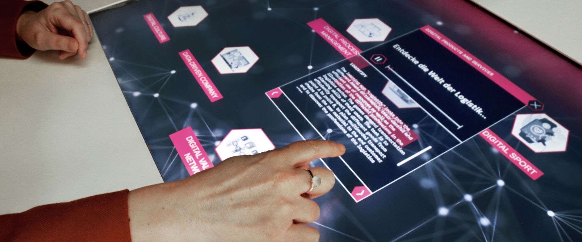 Multitouch UI with custom software from Garamantis