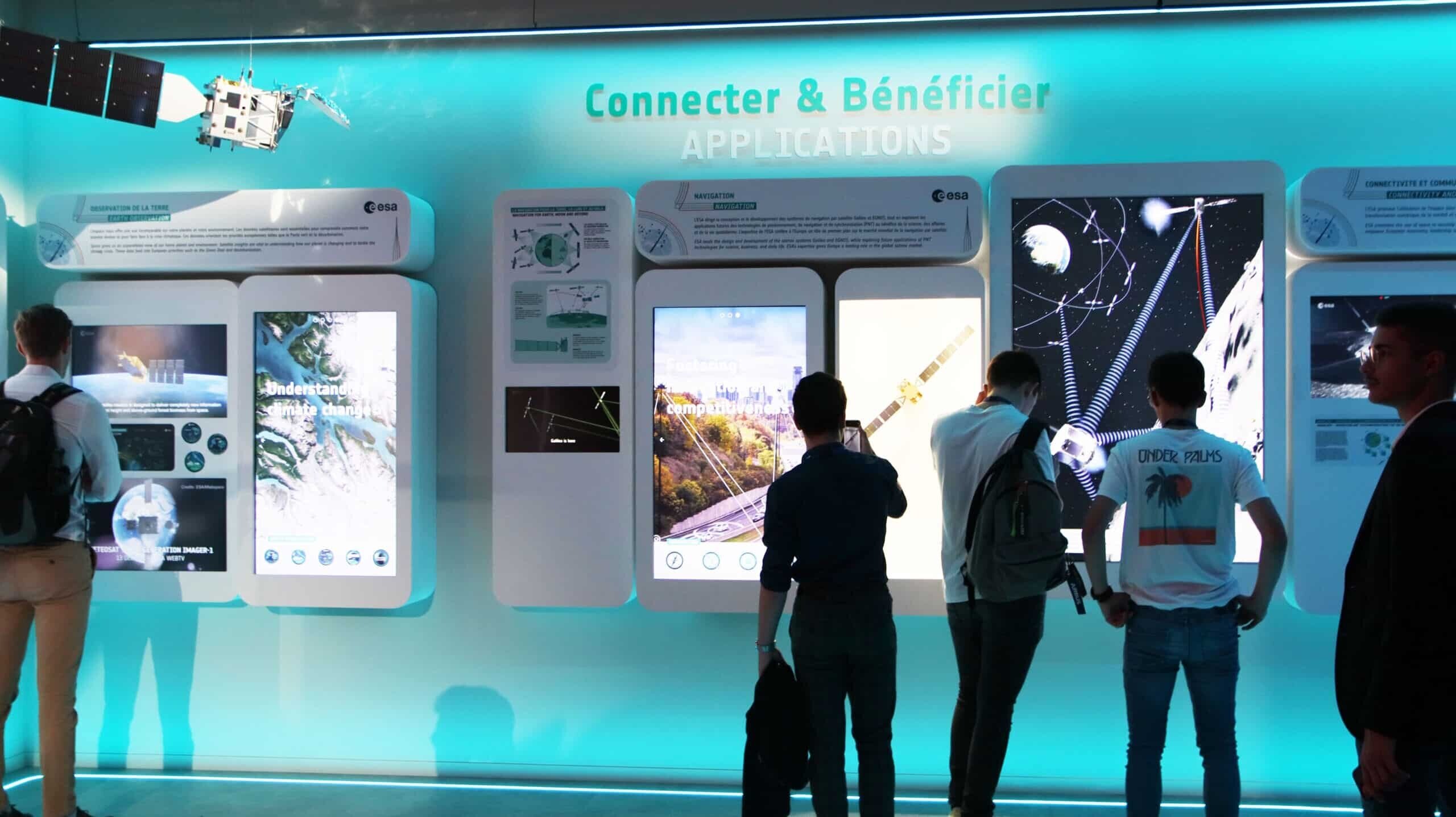 Presentation combines haptic exhibits interactive elements multitouch stations as well as light and sound