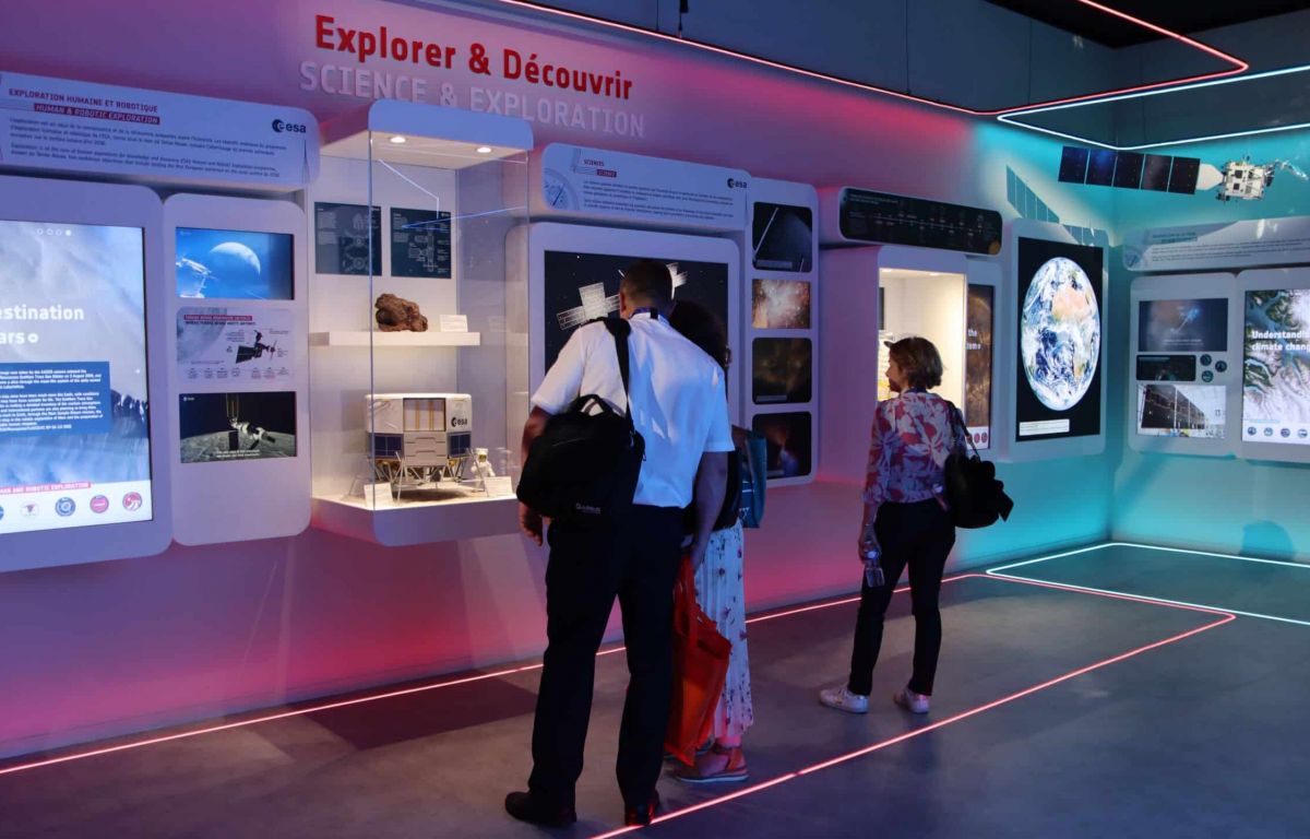 The Space Pavilion presents the central tasks and missions of ESA