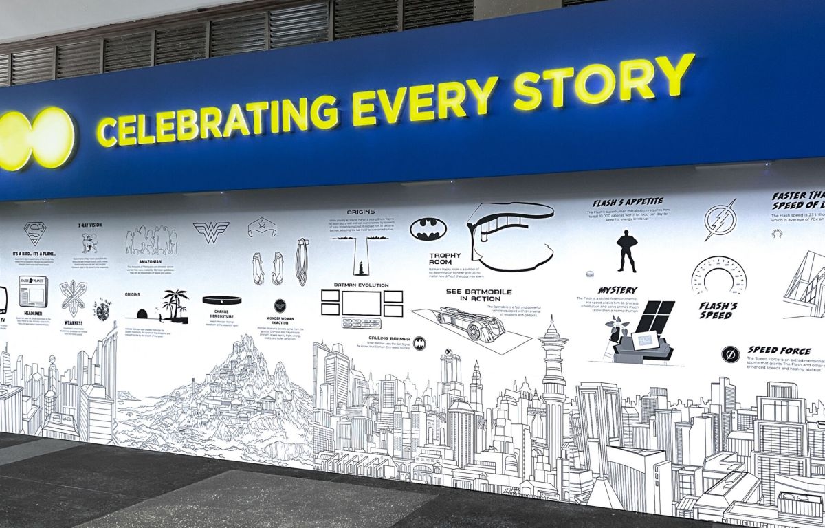 Celebrating every Story - Warner Bros Jubiläum in Singapur mit interaktiver Projektionswand